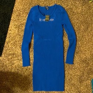 Form fitting sweater dress